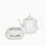 Rococo Gull tekanne 1,1 l. m/oppvarmer