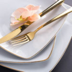 Moderna Gold firkantet middagsservise til 6 pers. 18 deler