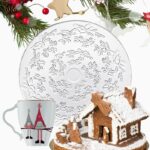 Floral dekketallerken/serveringsfat 32 cm, 4-pk