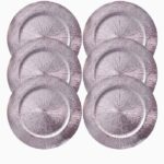 Riflet dekketallerken 33 cm, 6-pk