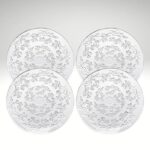 Floral tallerken 25 cm, 4 pk